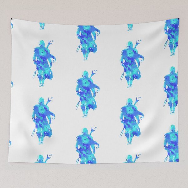 Item preview, MANDO Silhouette Blue Spray Highlight designed and sold by Rocket Fox.
