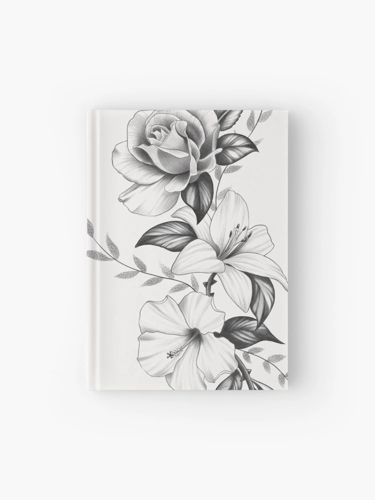 Cuaderno de tapa dura for Sale con la obra «pétalos de rosa floral oscuro»  de LindasPhotoArt