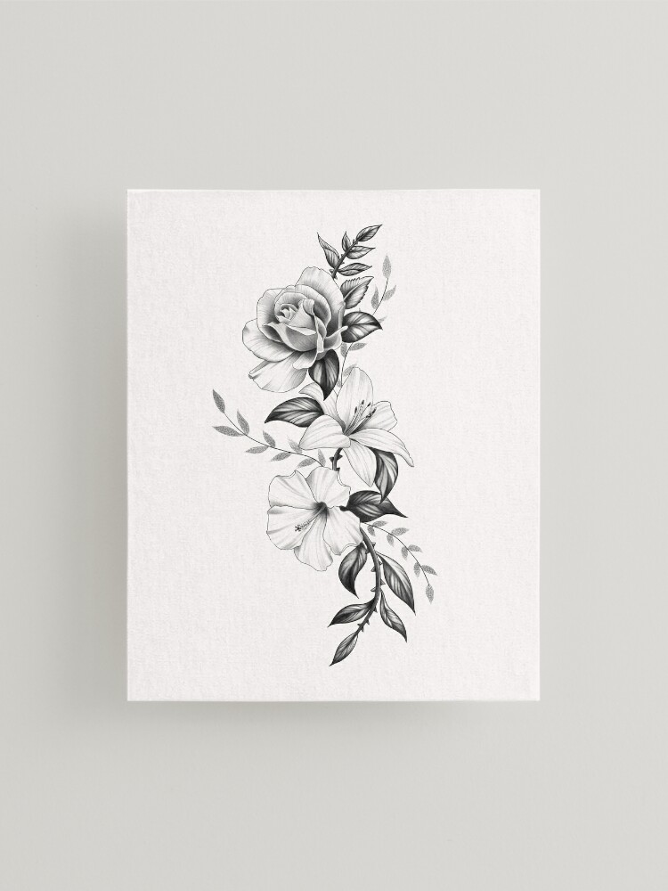 Botanical linear flower set. Abstract creative floral collection,  minimalist flowery art for print, tattoo. Vector illustration Stock Vector  | Adobe Stock