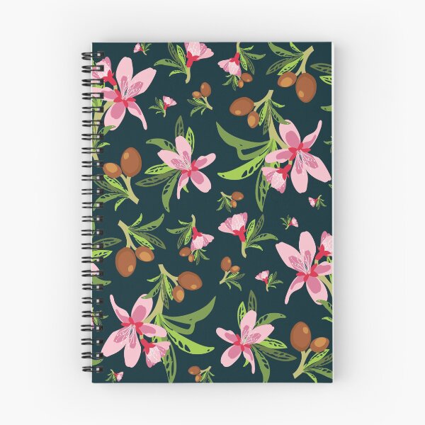 Item preview, Green & Pink Almond Flower Pattern designed and sold by lanolga.