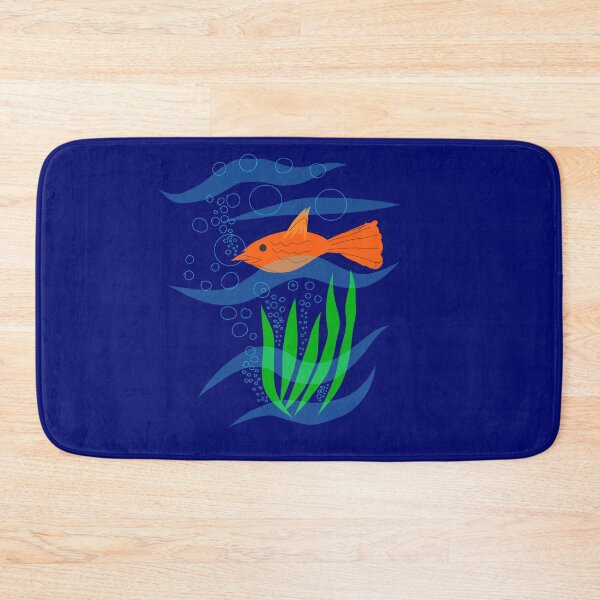 Item preview, Under the ocean view with one cute little gold fish with water trees and bubbles designed and sold by Sujitmone.