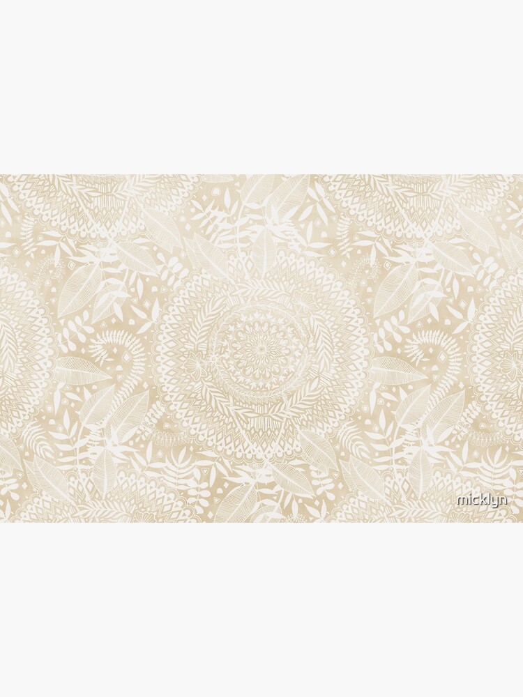 Medallion Pattern in Pale Tan by micklyn