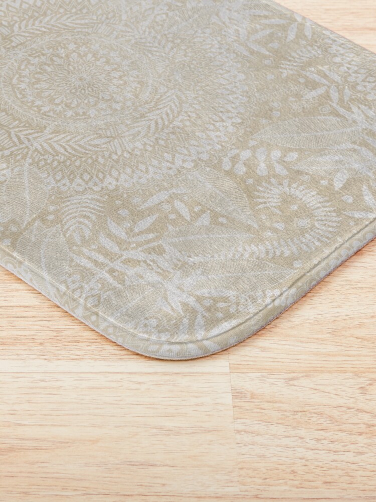 Alternate view of Medallion Pattern in Pale Tan Bath Mat