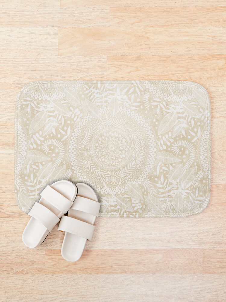 Alternate view of Medallion Pattern in Pale Tan Bath Mat