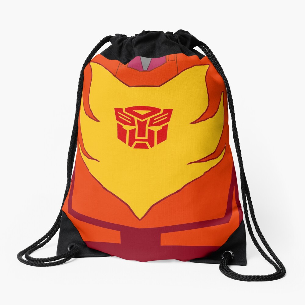 Transformers G1 Hot Rod flames Drawstring Bag