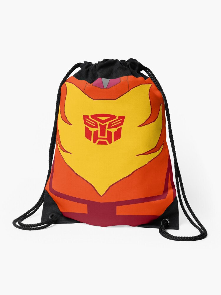 Thumbnail 1 of 3, Drawstring Bag, Transformers G1 Hot Rod flames designed and sold by CraigMatthews.