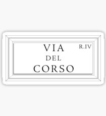 Via del Corso, Rome Street Sign, Italy Sticker