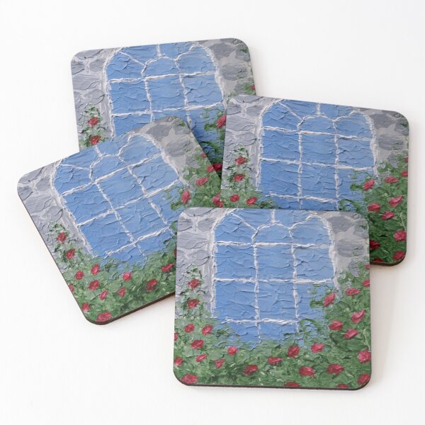 Item preview, Rose bush by window painting designed and sold by jay24601.