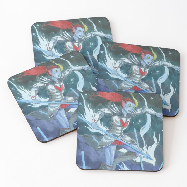 Item preview, Undyne the Undying Undertale watercolor painting designed and sold by Hynek Šnajdr.