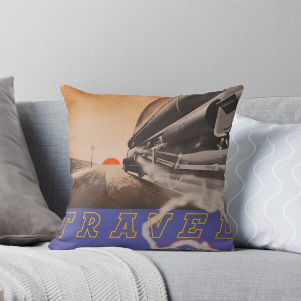 Item preview, Travel by Rail vintage travel poster designed and sold by stickart-marek.