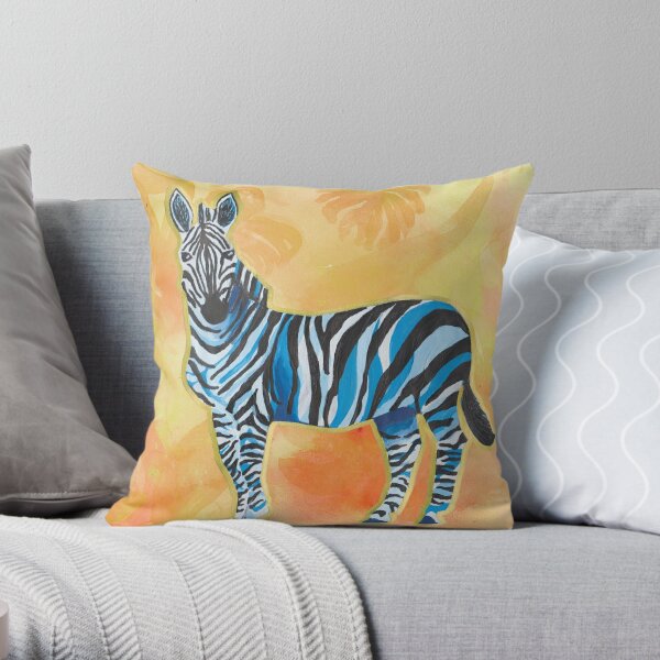 Zebra Sunset Throw Pillow