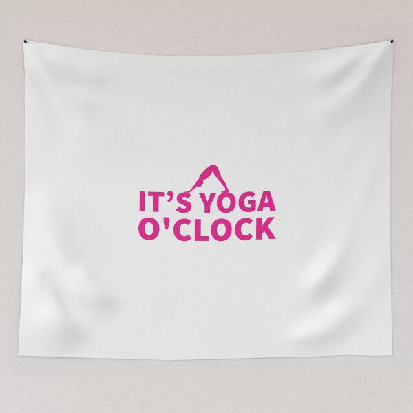 Item preview, IT'S YOGA O'CLOCK - YOGA PERSON - YOGA LOVER - PINK  designed and sold by Tropical Blood.