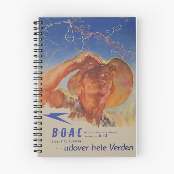 Item preview, Boac udover hele verden vintage travel poster designed and sold by stickart-marek.