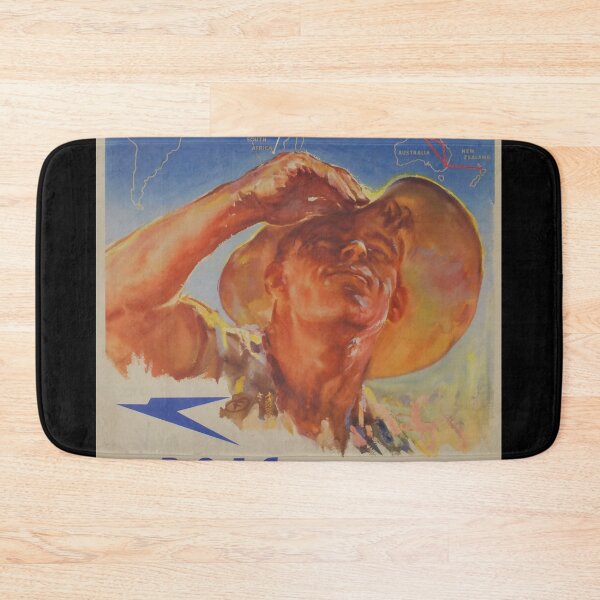 Item preview, Boac udover hele verden vintage travel poster designed and sold by stickart-marek.