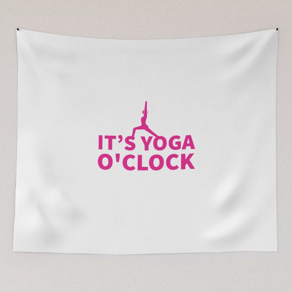 Item preview, IT'S YOGA O'CLOCK - PINK - WARRIOR  designed and sold by Tropical Blood.