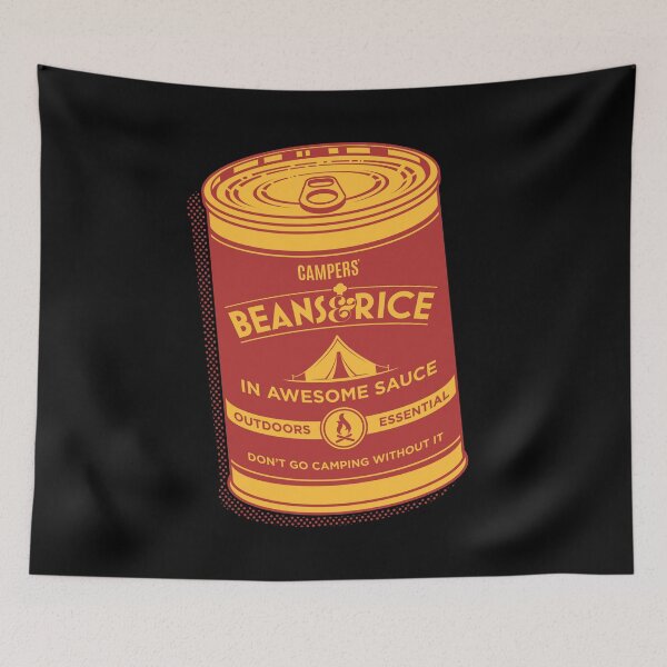 Item preview, Beans & Rice Tin Can Camping design designed and sold by jakehughes2015.