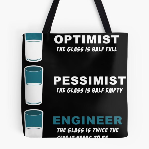 Item preview, Funny Joke product for Engineers Half Full Engineer Joke Tee designed and sold by Lisbob.