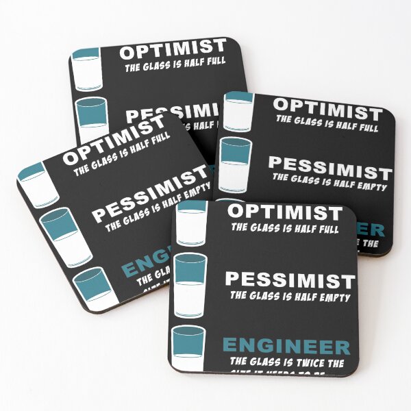 Item preview, Funny Joke product for Engineers Half Full Engineer Joke Tee designed and sold by Lisbob.