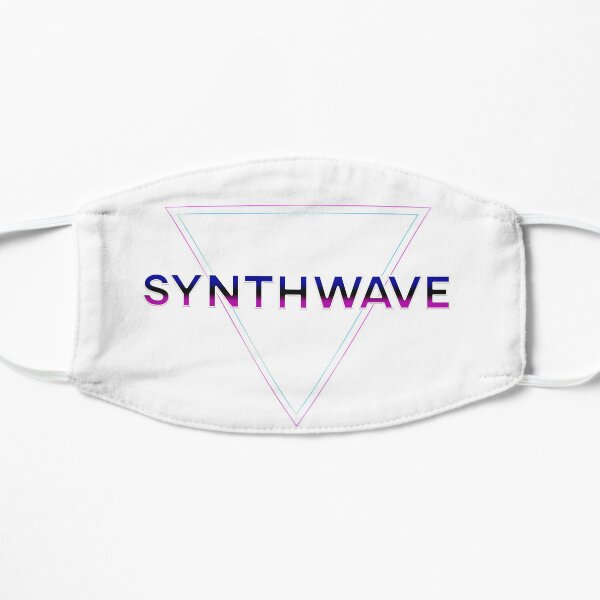 Synthwave, Retrowave Design For The Eighties Music Lovers Flat Mask