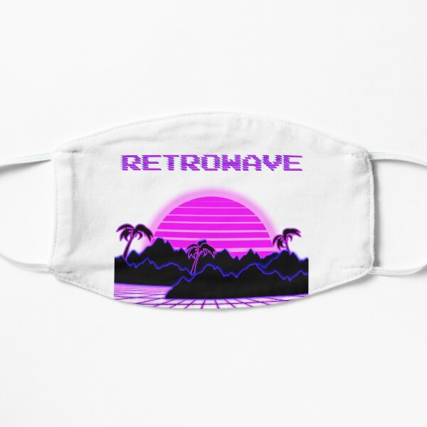 Synthwave, Retrowave Design For The Eighties Music Lovers Flat Mask