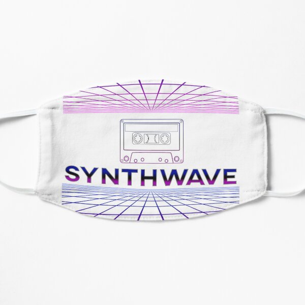 Synthwave, Retrowave Design For The Eighties Music Lovers Flat Mask