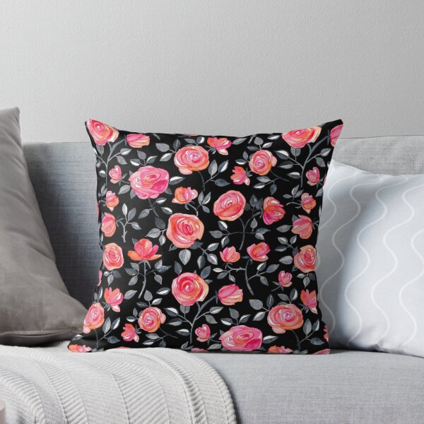 Item preview, Roses on Black - a watercolor floral pattern designed and sold by micklyn.