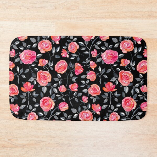 Item preview, Roses on Black - a watercolor floral pattern designed and sold by micklyn.