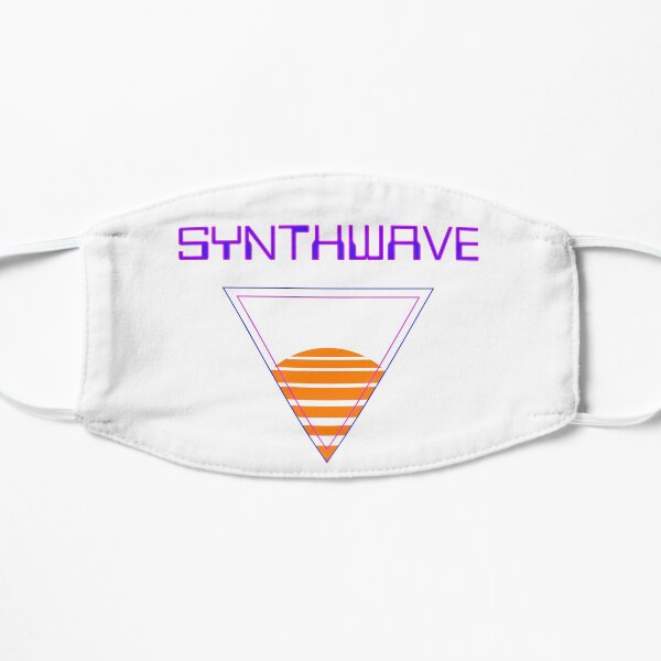 Synthwave, Retrowave Design For The Eighties Music Lovers Flat Mask