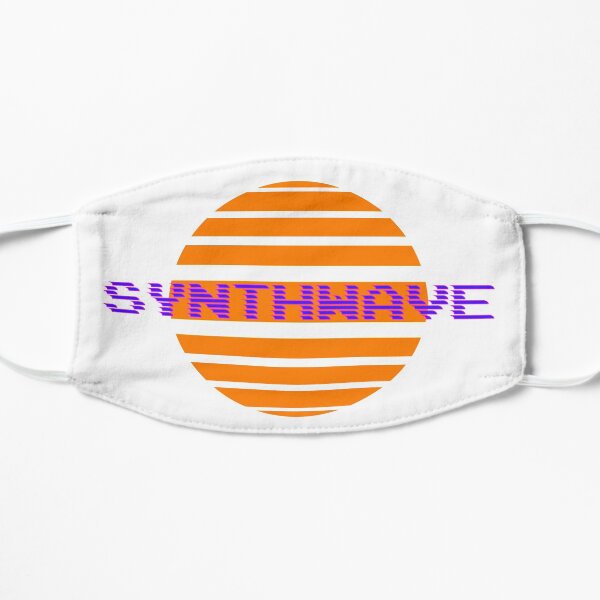 Synthwave, Retrowave Design For The Eighties Music Lovers Flat Mask