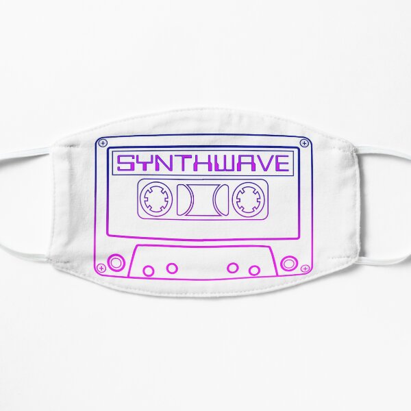 Synthwave, Retrowave Design For The Eighties Music Lovers Flat Mask
