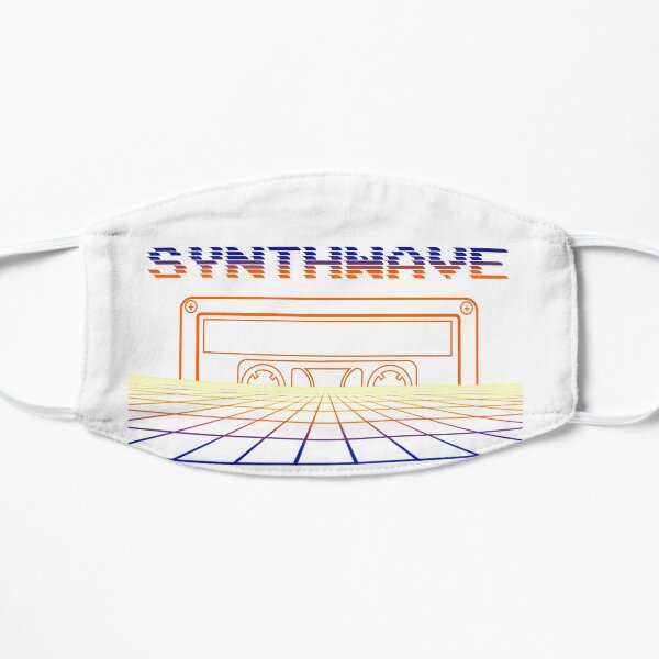Synthwave, Retrowave Design For The Eighties Music Lovers Flat Mask