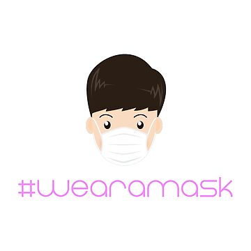 Artwork thumbnail, Guy wearing a facemask with hashtag #wearamask by NebularNerd