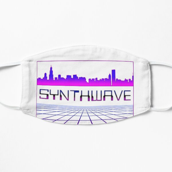Synthwave, Retrowave Design For The Eighties Music Lovers Flat Mask