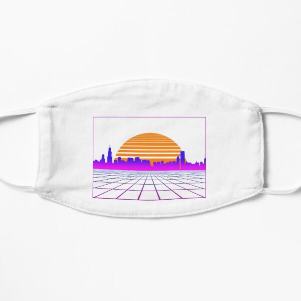 Synthwave, Retrowave Design For The Eighties Music Lovers Flat Mask