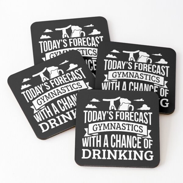 Item preview, Today's Forecast Gymnastics With A Chance Of Drinking Funny Gift Idea designed and sold by Orange Pieces.