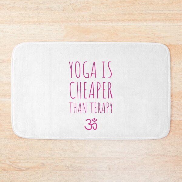 Item preview, YOGA IS CHEAPER THAN TERAPY - NAMASTE - YOGA PERSON  designed and sold by Tropical Blood.