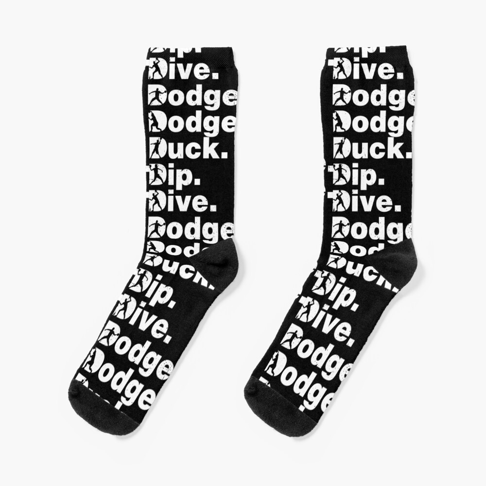 "Dodge Duck Dip Dive Dodge Funny Dodgeball Gift" Socks for Sale by