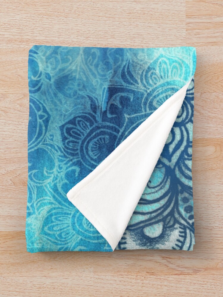 "Lost in Blue - a daydream made visible" Throw Blanket by micklyn