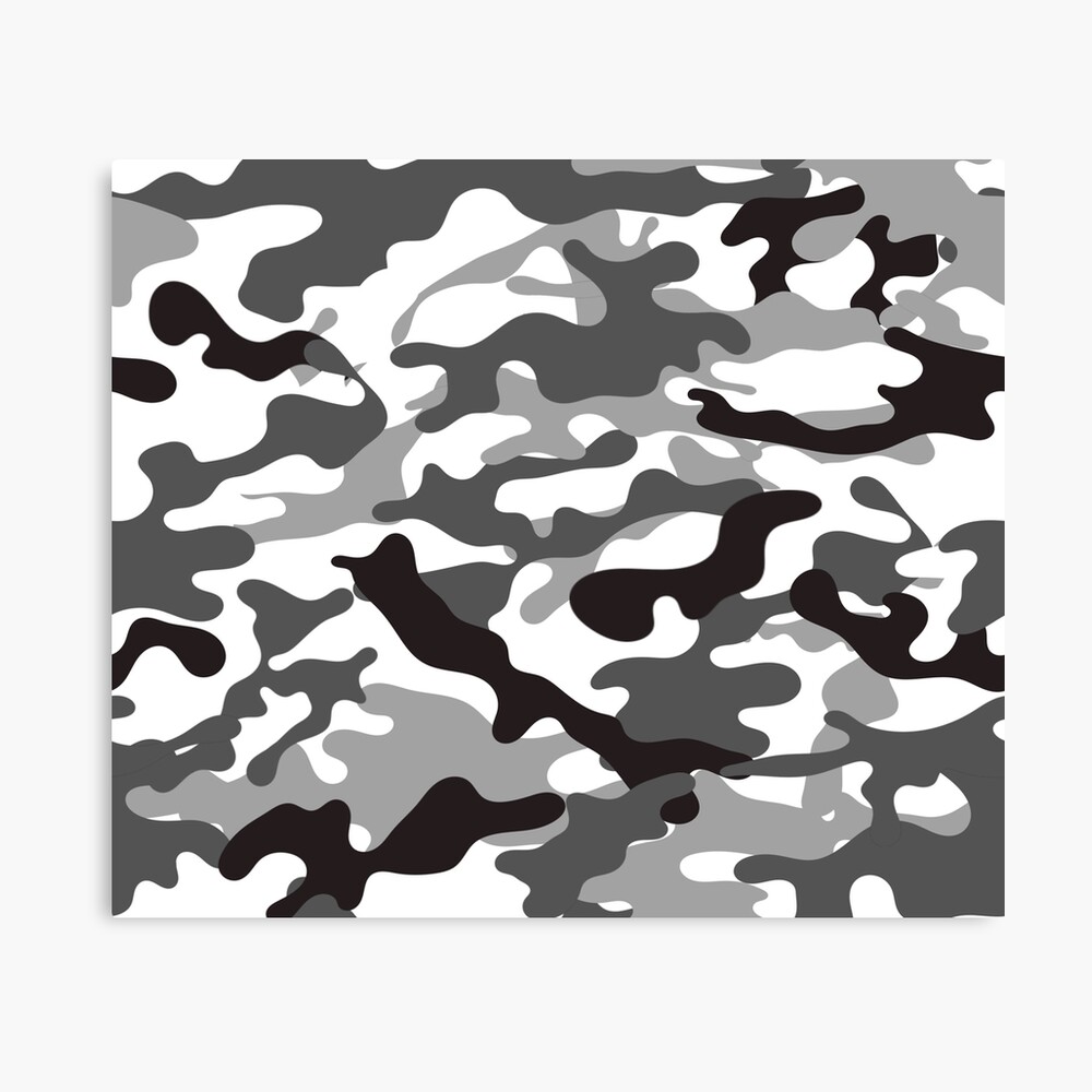 Camouflage Pattern Cool Army Blue Light Blue & White Camo Print