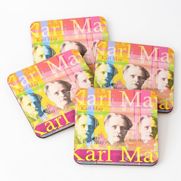 Item preview, Karl May Portrait, Winnetou and Shatterhand, famous German writer designed and sold by Mauswohn.