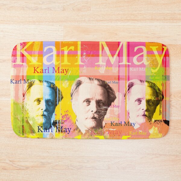 Item preview, Karl May Portrait, Winnetou and Shatterhand, famous German writer designed and sold by Mauswohn.