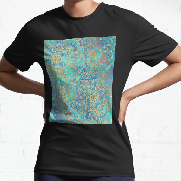 Sapphire & Jade Stained Glass Mandalas Active T-Shirt