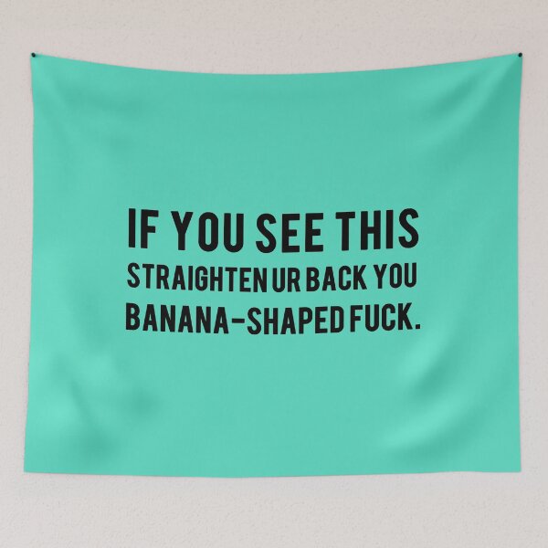 Item preview, Straighten Your Back Banana Biscay Green designed and sold by worldsprint.
