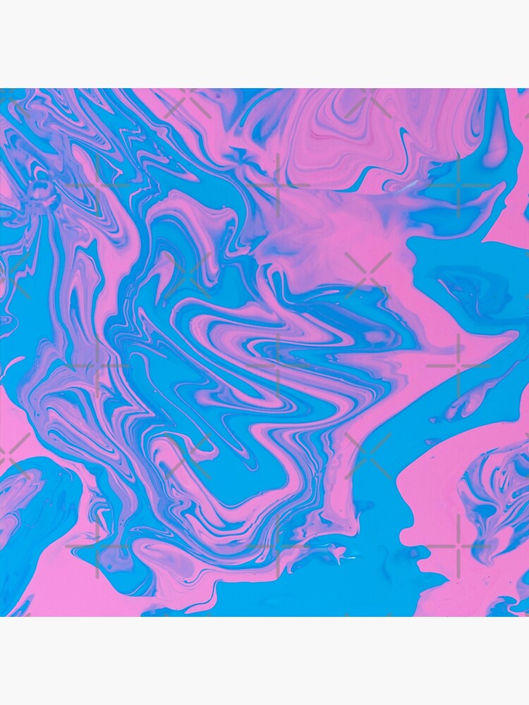 "Blue and Pink Watercolor Mixture Texture" Poster by difffview Redbubble