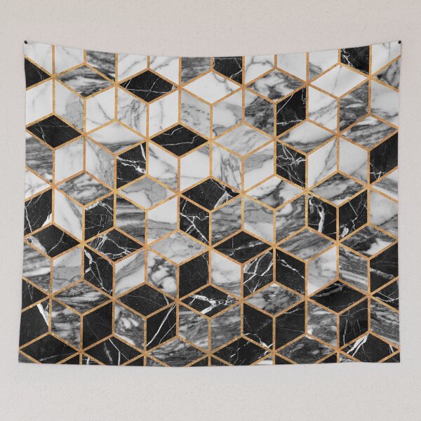 Item preview, Marble Cubes - Black and White designed and sold by Zoltan Ratko.