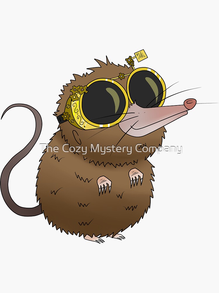 Cute Steampunk Shrew Animal with Glasses by SarahRowsSolo