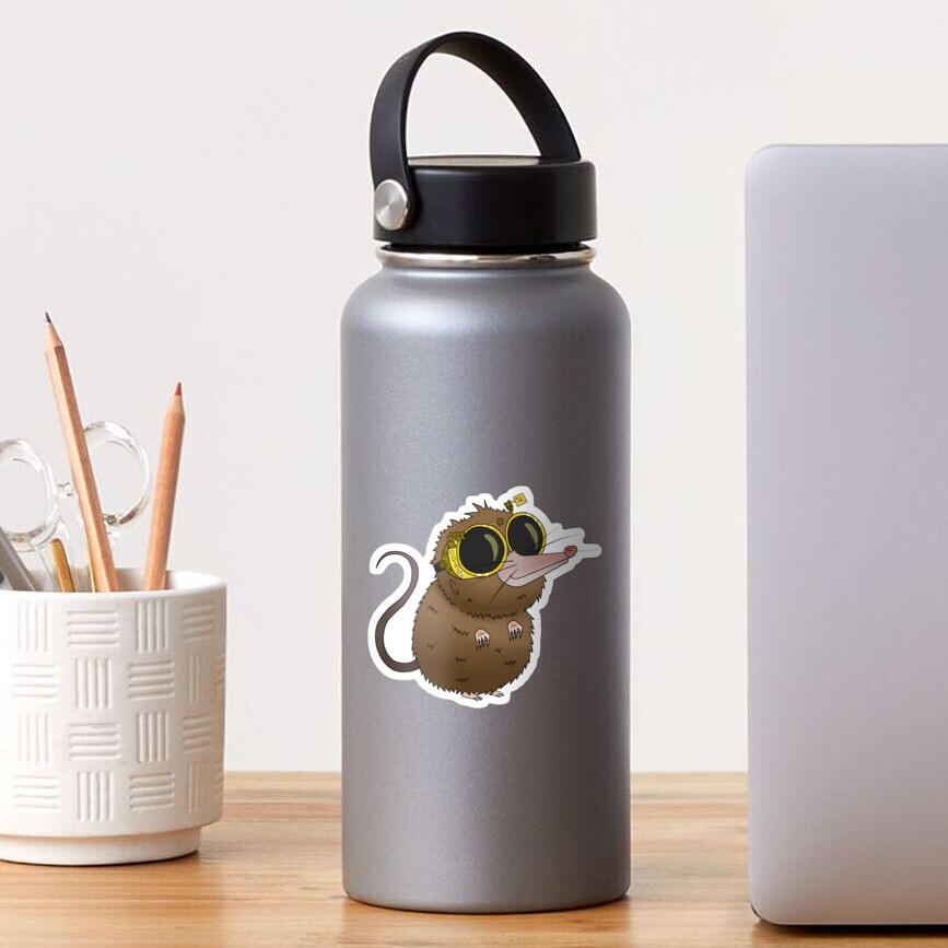 Cute Steampunk Shrew Animal with Glasses Sticker