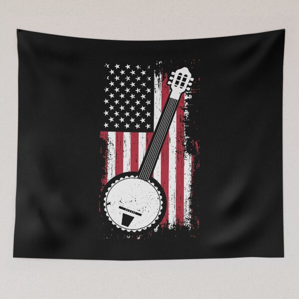 Item preview, Bluegrass Banjo American US Flag Musician Gift designed and sold by haselshirt.
