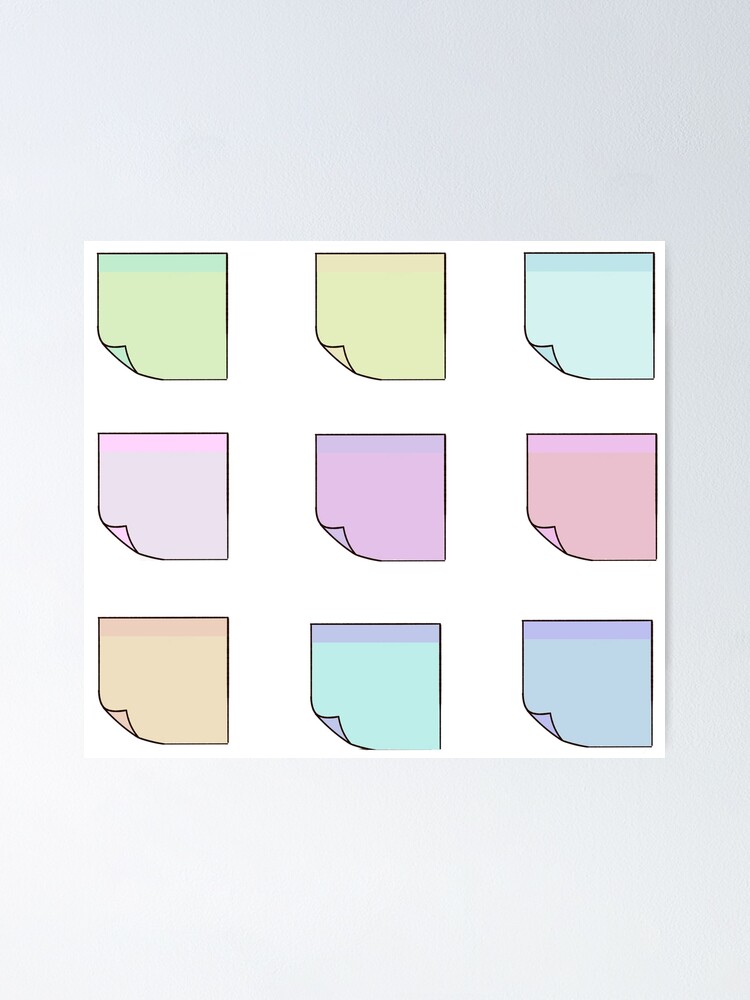 pastel sticky notes