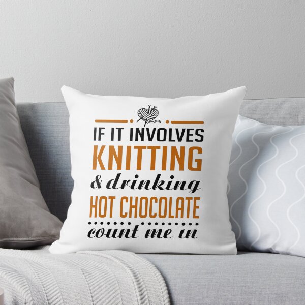 Item preview, Knitting and Drinking Hot Chocolate designed and sold by KsuAnn.